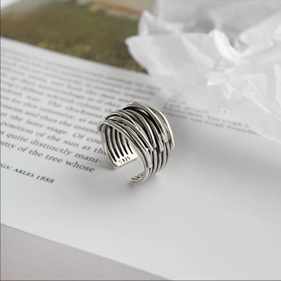 silver plated  unisex ring - Picture 2 of 4